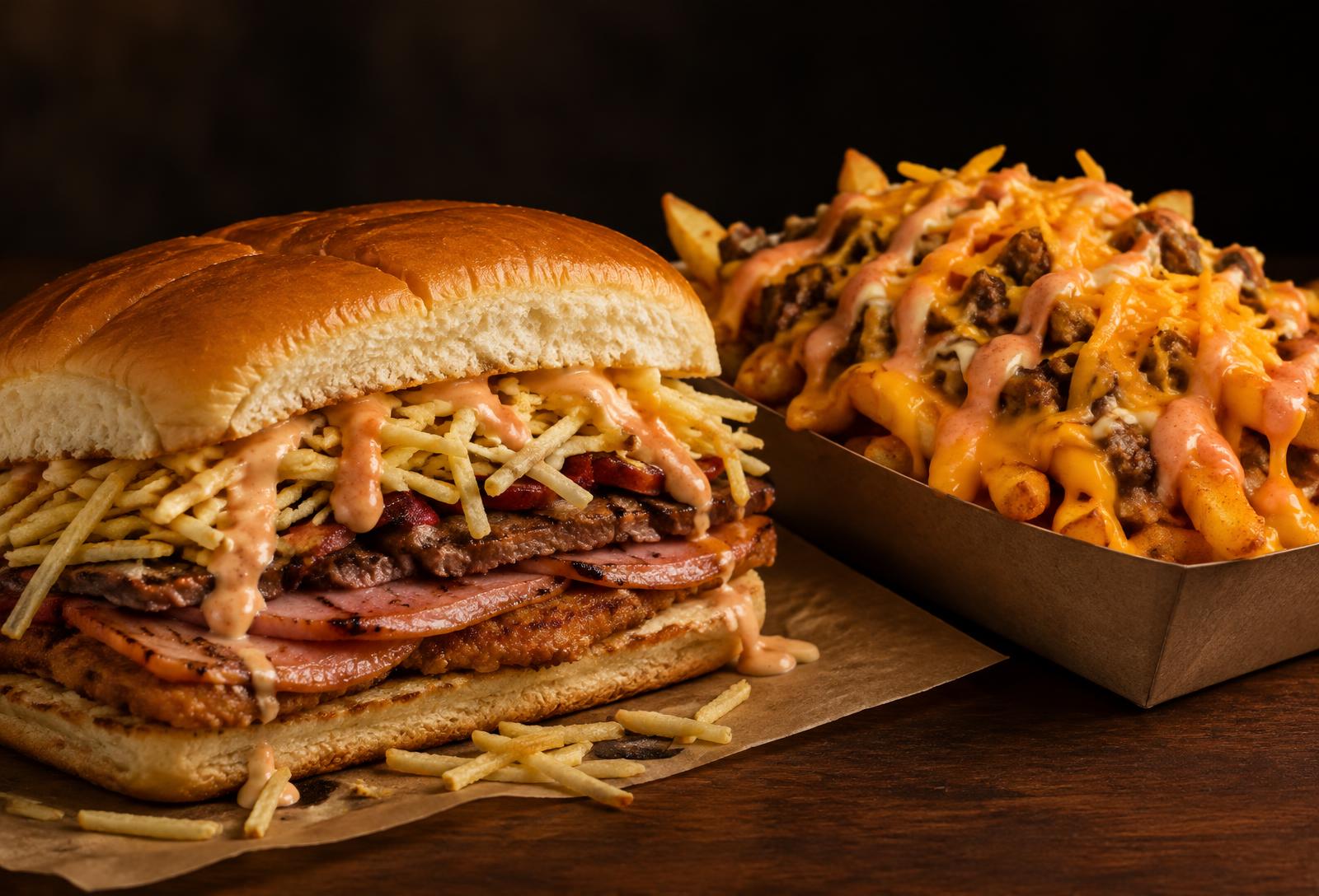 Tripleta y papas locas